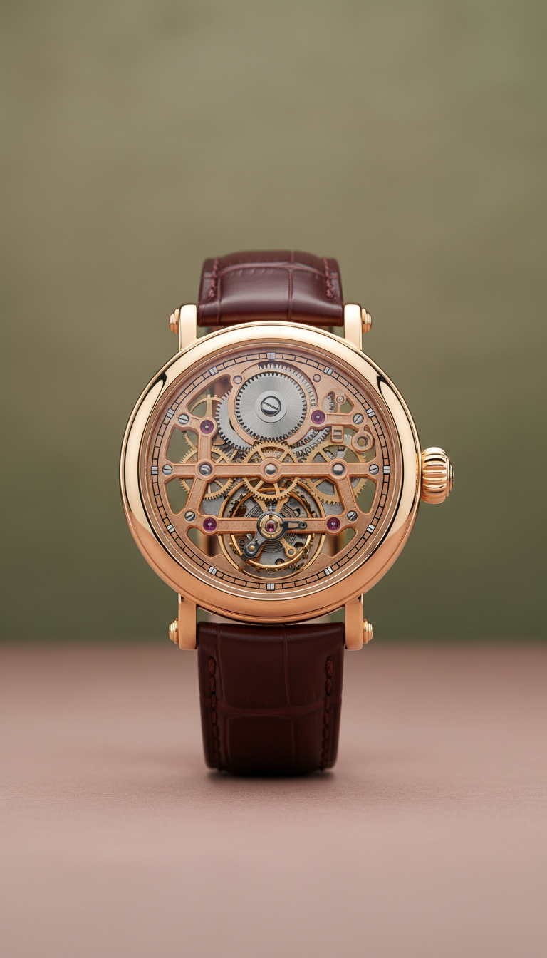 Imperial gold mechanical watch
