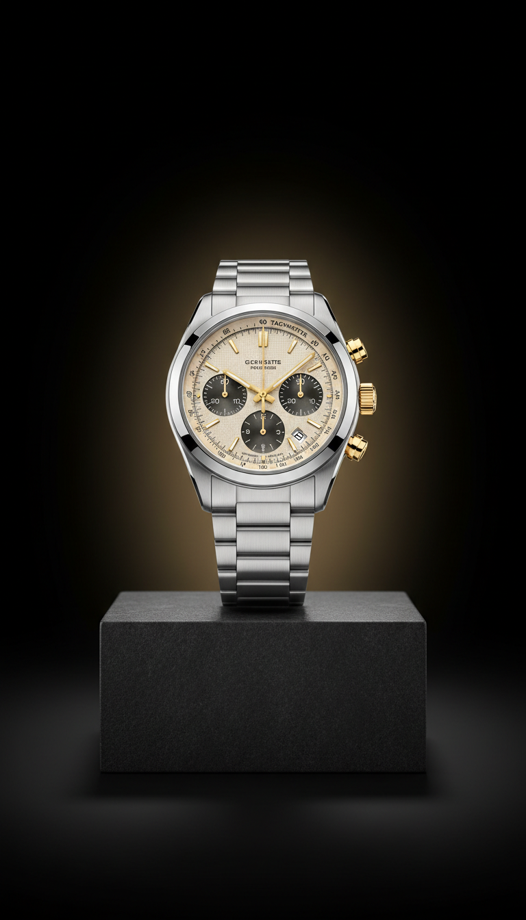 Swiss chronograph sapphire watch