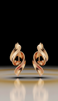Gold Sculptural Earrings Hand-Forged