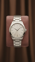 Velvet-lined platinum timepiece