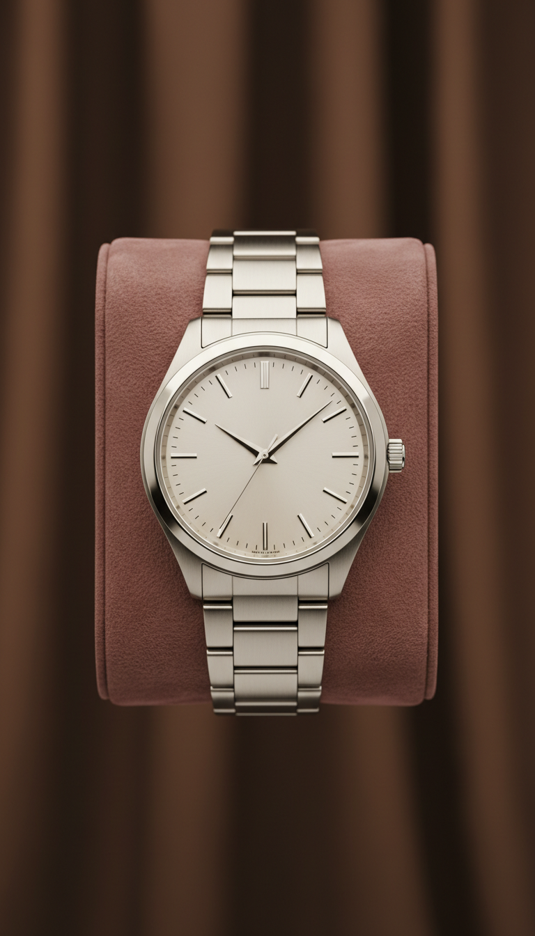 Velvet-lined platinum timepiece