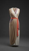 Draped Cashmere Dress Asymmetric Hem